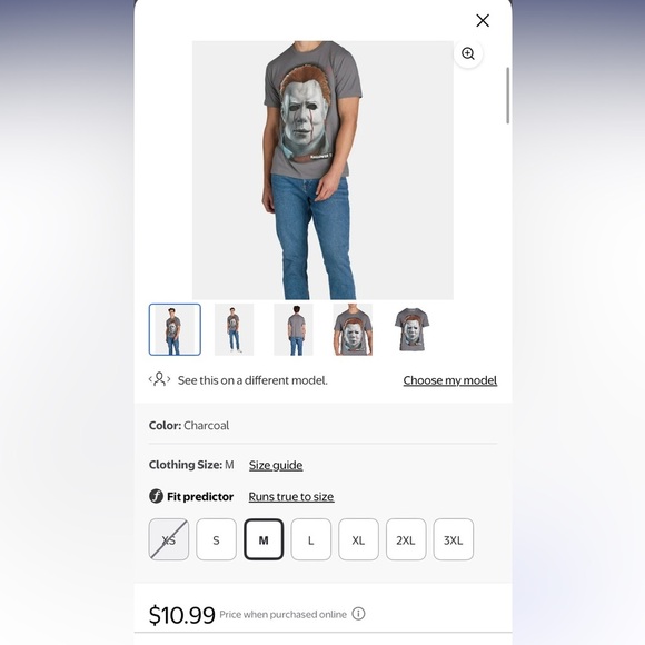 Halloween Men's Graphic Tee with Short Sleeves, Sizes M - Picture 3 of 7